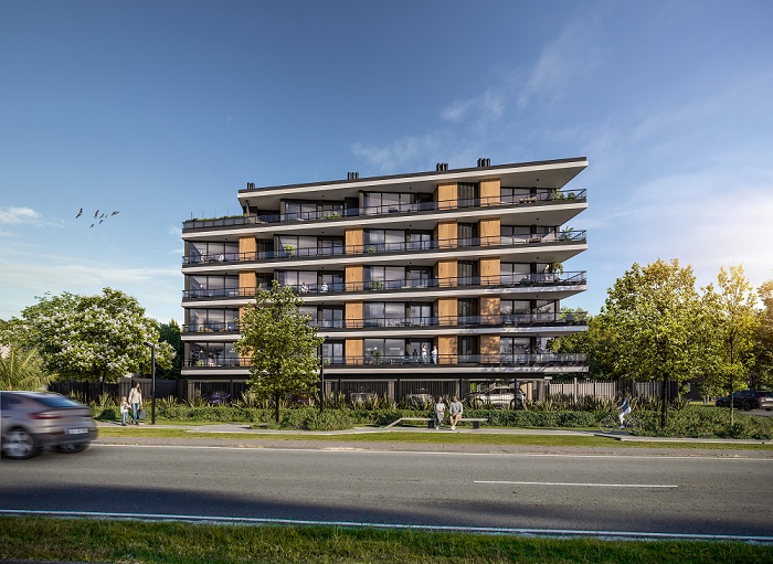 Render del desarrollo Lagún en Carrasco Prat, Ciudad de la Costa